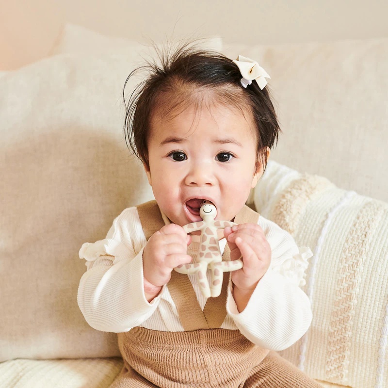 Matchstick Monkey Animal Teether & Muslin Giraffe bērnu dāvanu komplekts