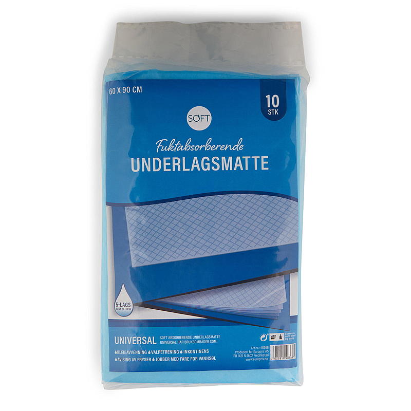 Effekt Fuktabsorberende underlagsmatte 10-pakning