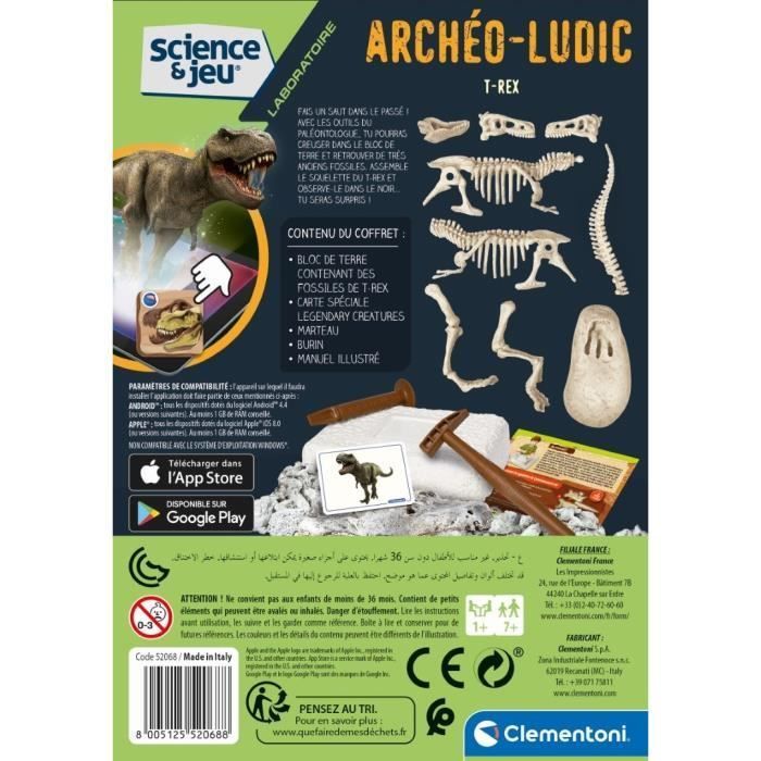 Clementoni - Ciencia y juego - Archéo Ludic - T-Rex