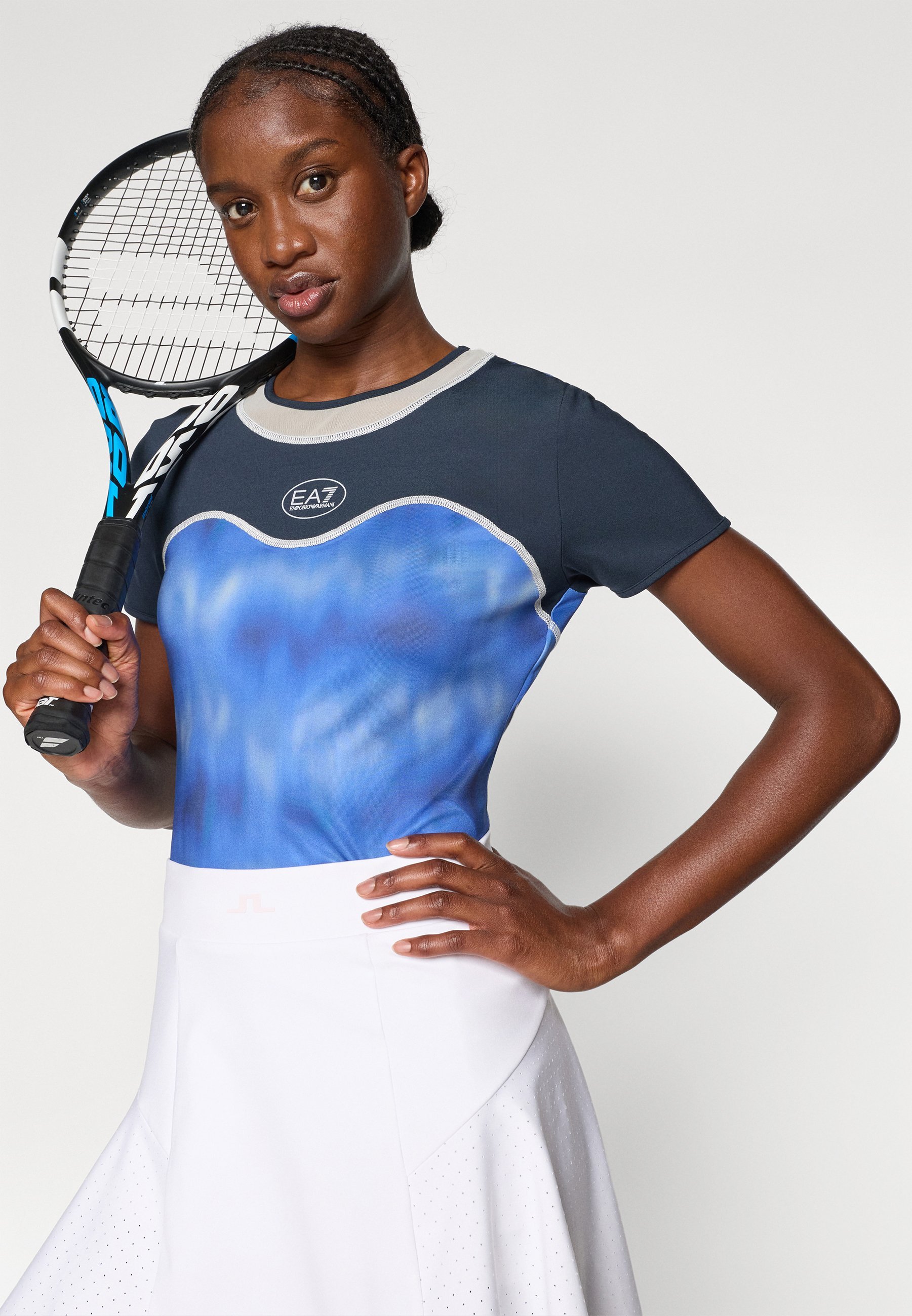 Camiseta esportiva EA7 Emporio Armani TENNIS PRO FREESTYLE - azul