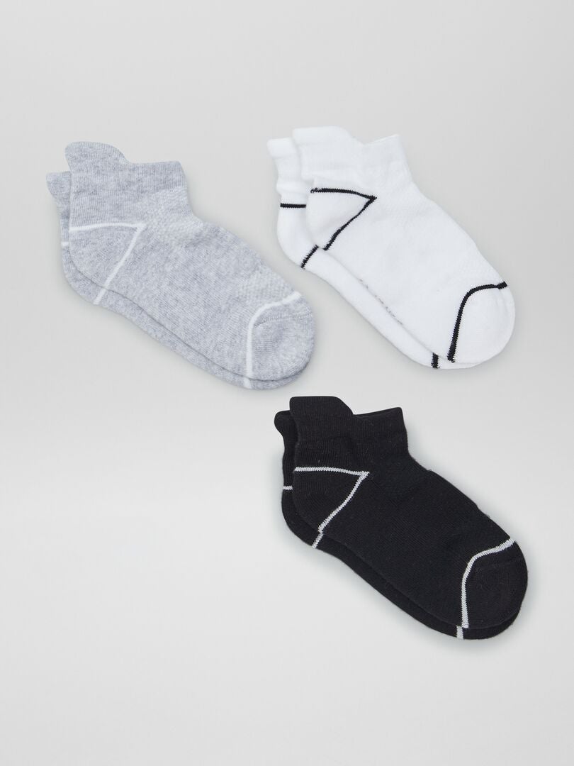 Set van 3 sportsokken - zwart