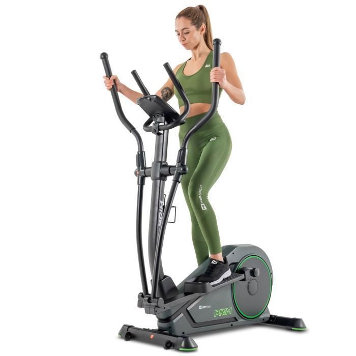 Hop-Sport HS-120C Prim elektromagnetische crosstrainer, vliegwiel van 14 kg, 32 weerstandsniveaus, max. 120 kg
