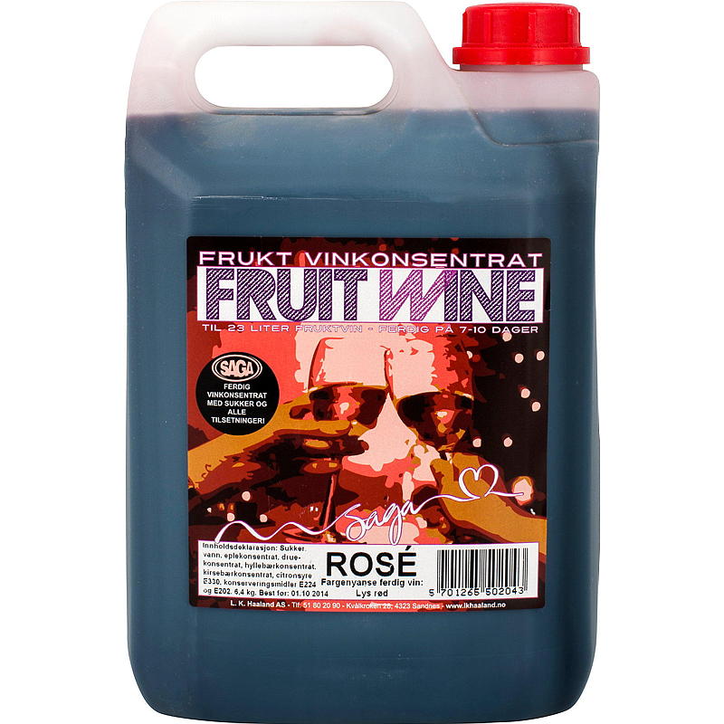 Saga Vino Rosado de Frutas con Azúcar Saga