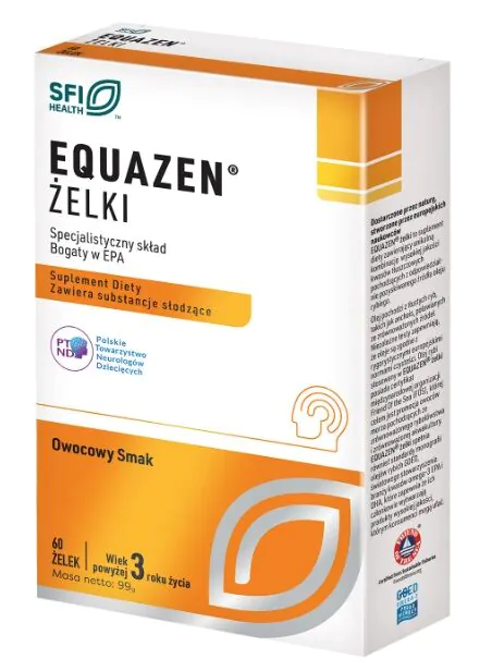 Equazen Żelki, Kwasy omega-3-6 dla dzieci powyżej 3. roku życia, Smak owocowy