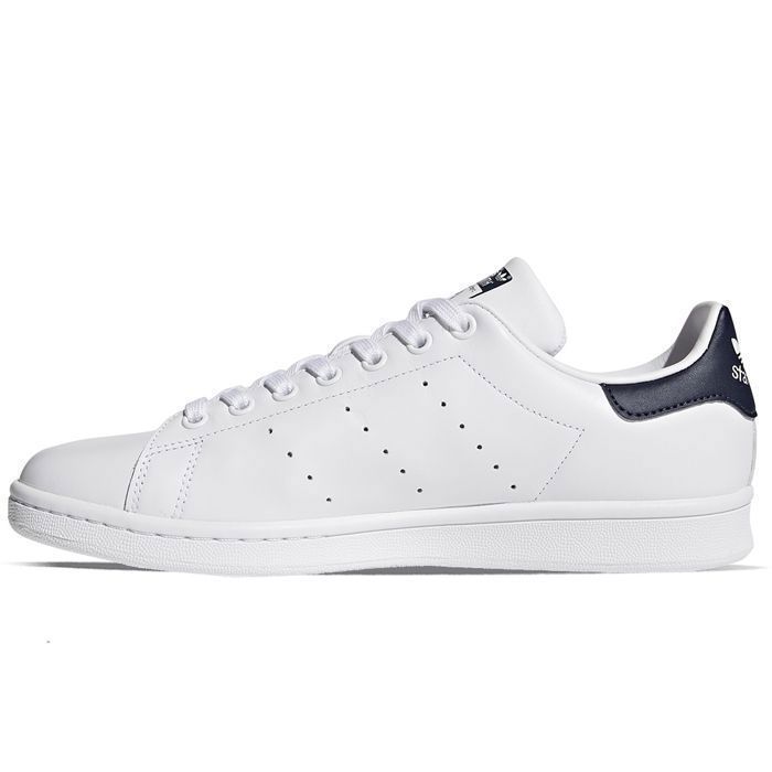 Sneakers - ADIDAS ORIGINALS - Stan Smith - Cuir - Lacets - Blanc/Bleu