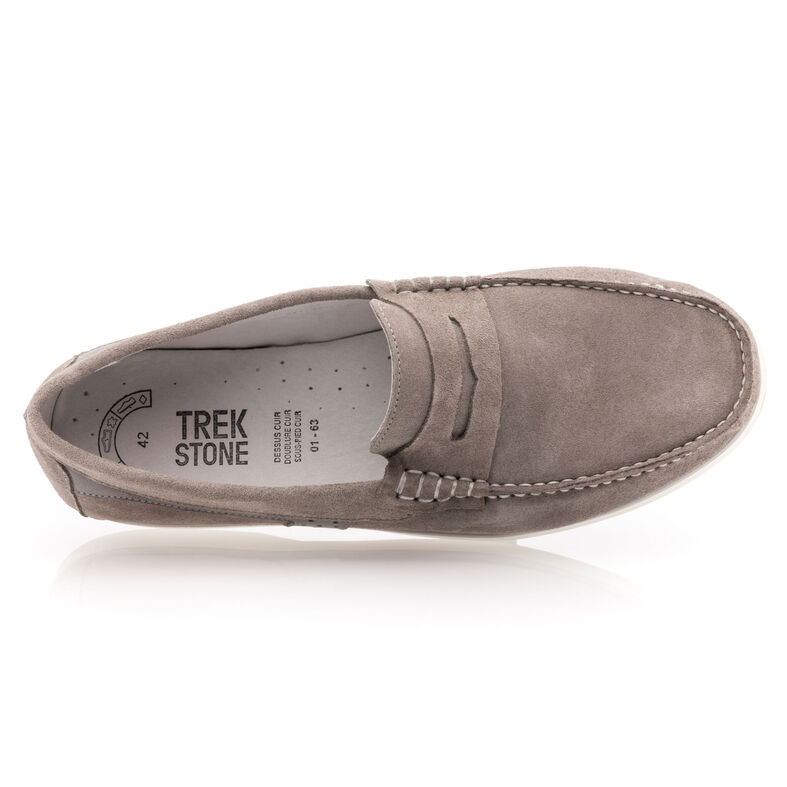 Mocasines/zapatos náuticos grises para hombre