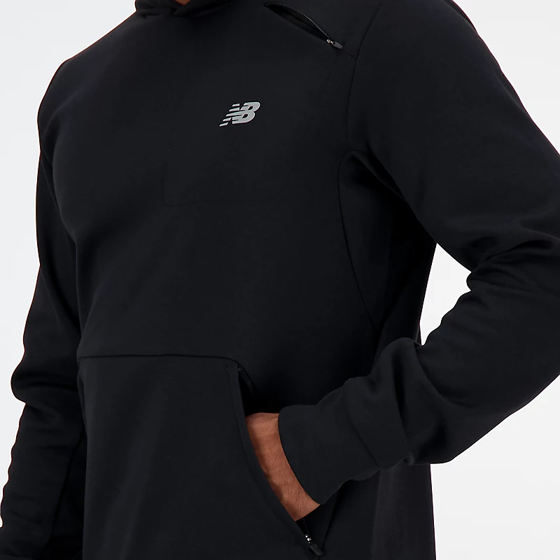 Blusa con capucha Tech Knit - CZARNY