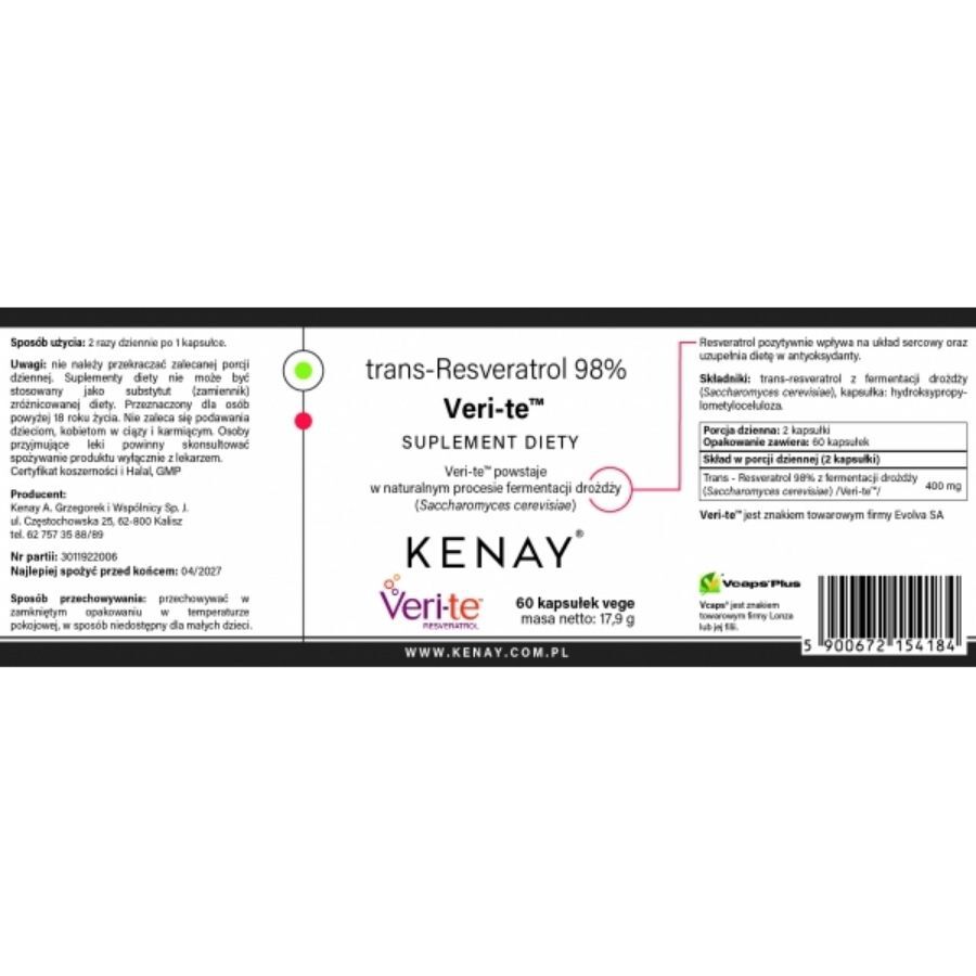 Kenai Trans-Resveratrolo 98% Veri-Te