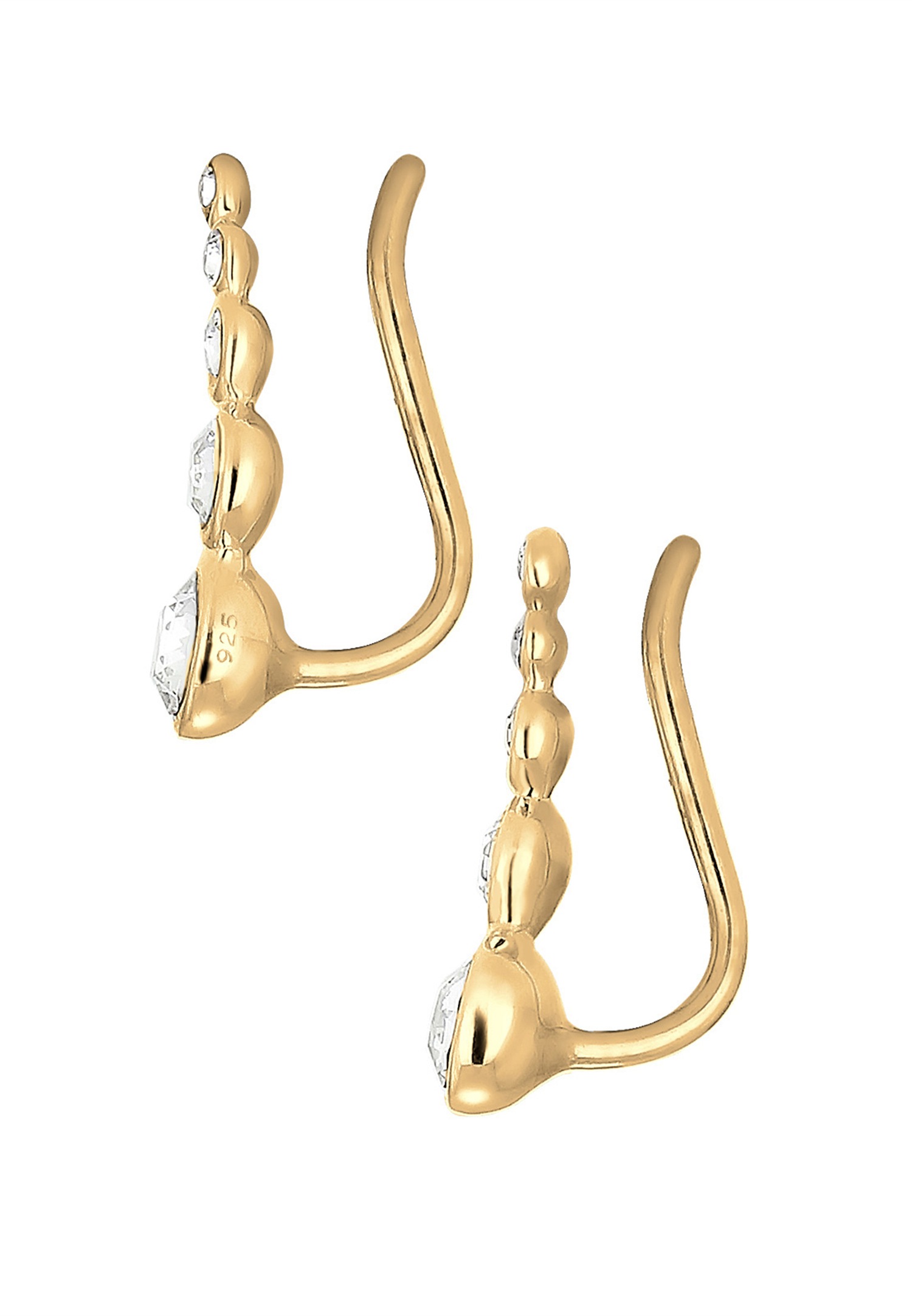 Elli Femmes Earcuff Geo avec cristaux en argent sterling 925