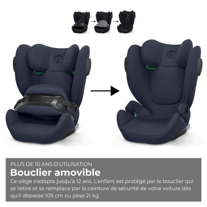 Silla de coche Cybex Pallas B3 i-Size CBX - 76 a 150 cm - 9 a 50 kg - 15 meses a 12 años - Azul marino