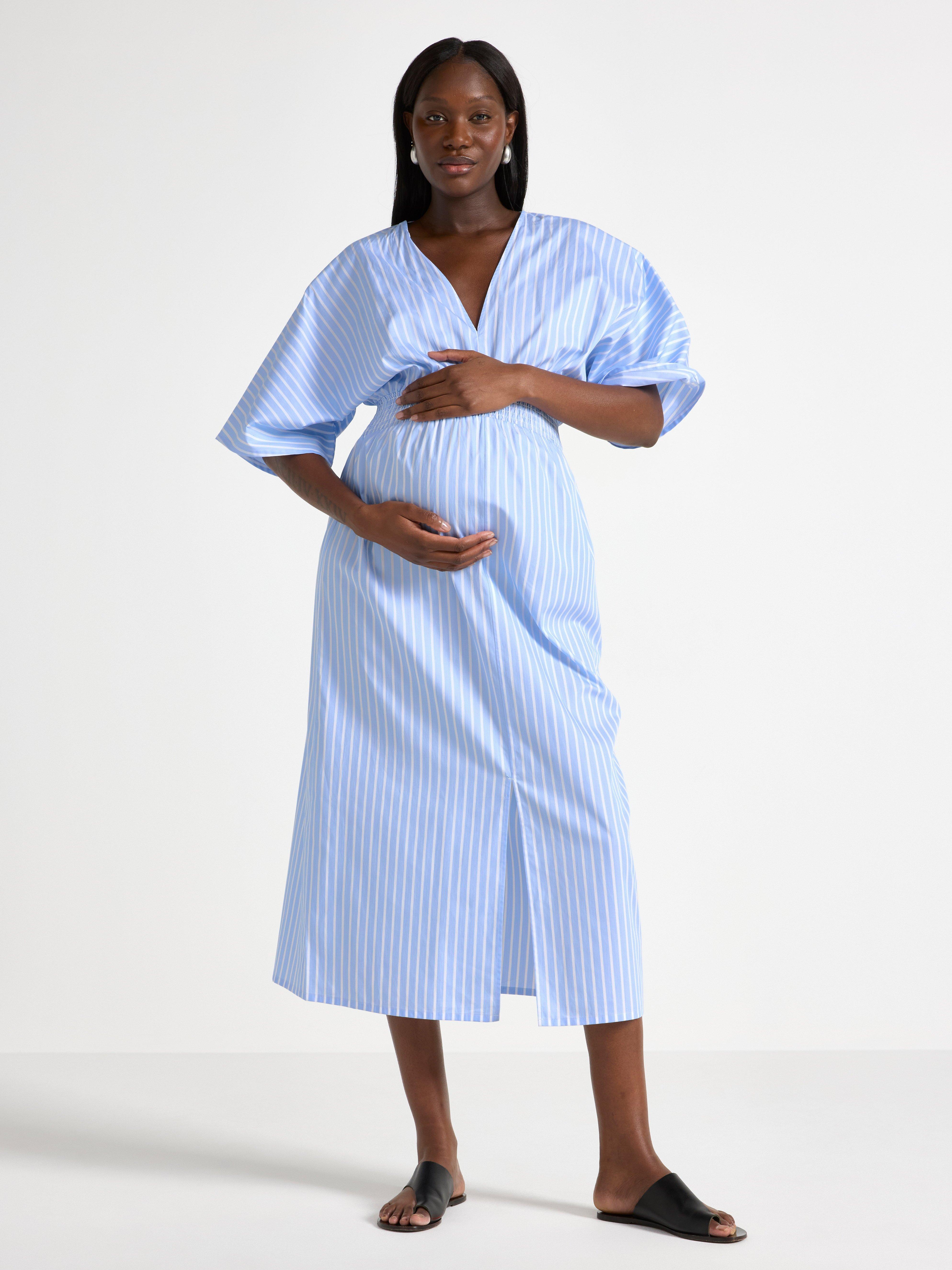 MOM-äitiysmekko sininen