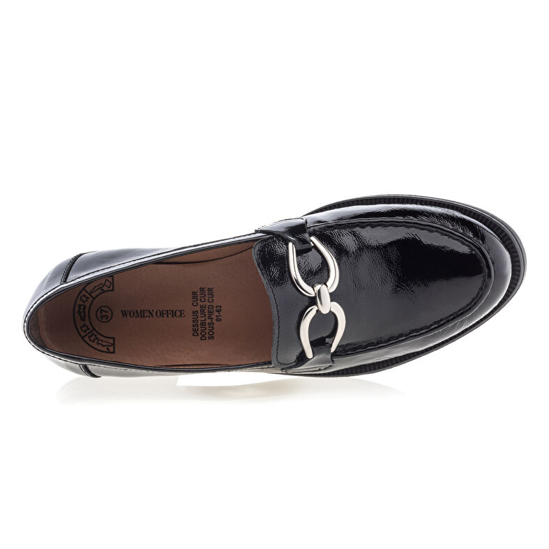 Schwarze Damen-Loafer/Bootsschuhe