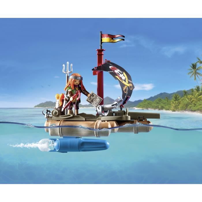 PLAYMOBIL 71794 Piraat met vlot, kanonnen en schat, Piraten, 41 onderdelen, Leeftijd 4+