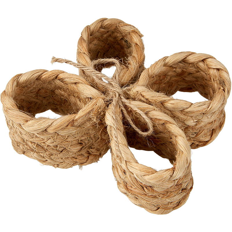 Anillos para servilletas, paquete de 4, ø 4 cm, de yute
