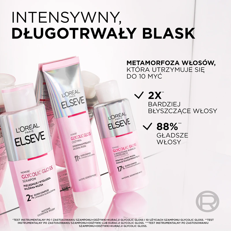 Bálsamo capilar L'Oréal Paris Elseve Glycolic Gloss para brilho e maciez dos cabelos