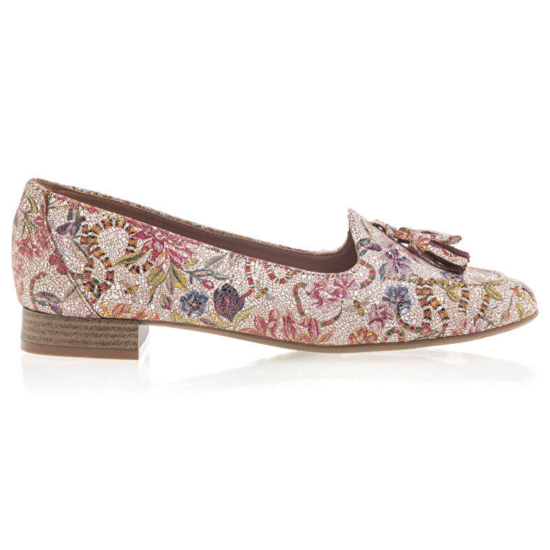 Flerfärgade loafers/båtskor för kvinnor