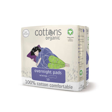 Cottons Night -hygieeninen sideharso, jossa on tabletteja 10 kpl 10 kpl