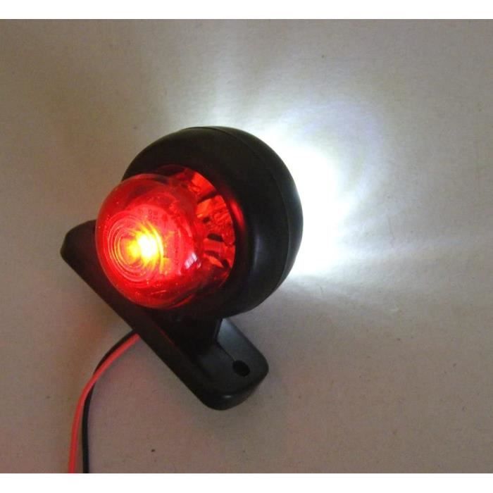 luces de posición traseras LED blancas y rojas de 12 V para camión, remolque, autobús, SUV, caravana, furgoneta.