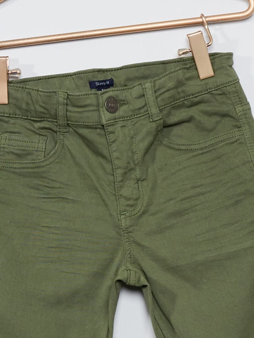 Skinny broek met vijf zakken - Groen