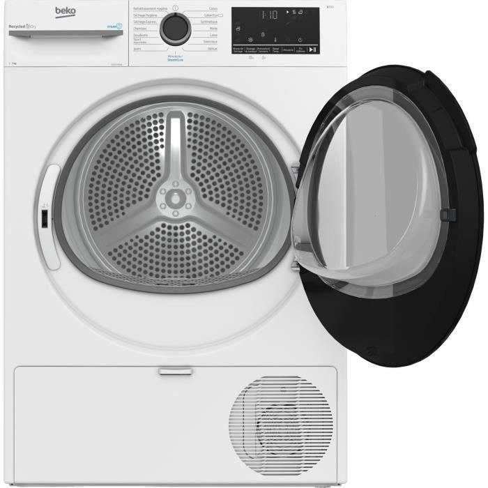 Asciugatrice a pompa di calore BEKO b300 D3H27493W - 7 kg - Induzione - Larghezza 60 cm - Sensore di umidità - Bianca