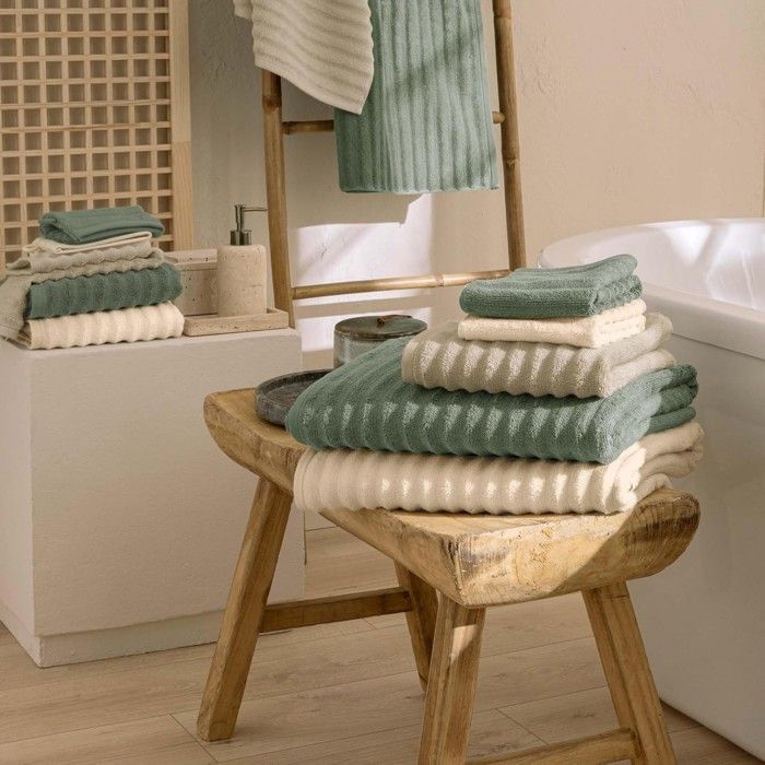 Bath towel - Softness Inside - MAYA - Cotton - 30 x 50 cm - Taupe