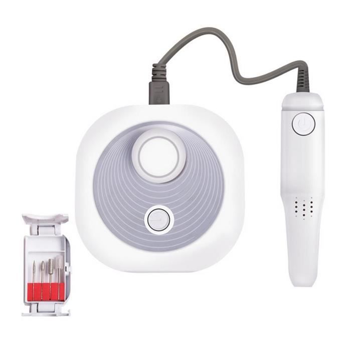 UMIWE Machine Électrique à polir les ongles Manucure Pédicure Polissage Ongles Nail Art Ponceuse Blanc