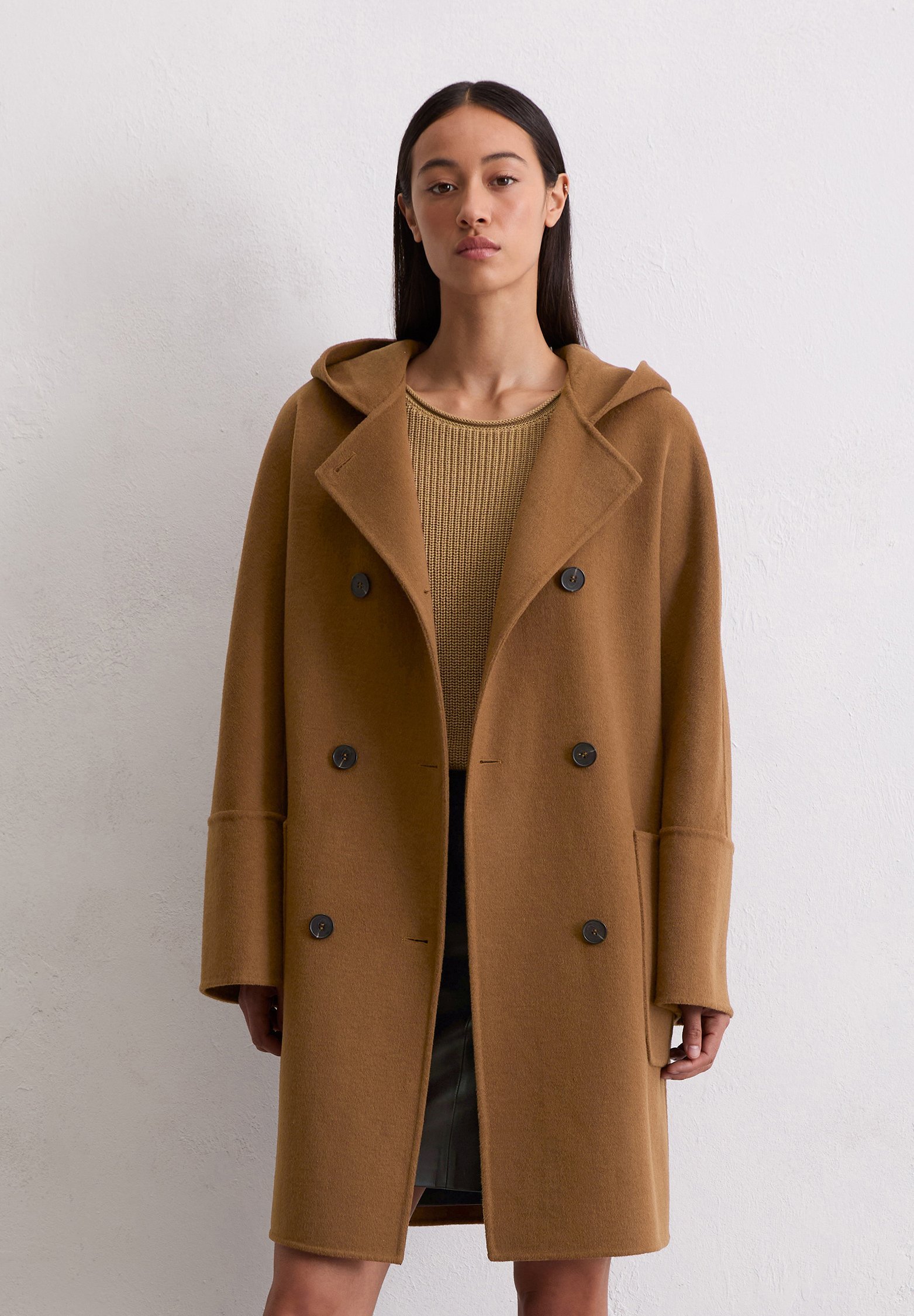 Marc O'Polo DOUBLE FACE WORKMANSHIP DOUBLE BREASTED PATCHED POCKETS - Klassieke jas - warm bruin