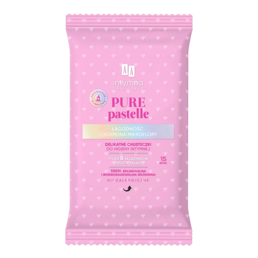 AA Intymna Pure Pastel Chusteczki do higieny intymnej