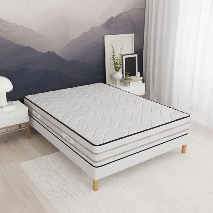 Ensemble Memory Premium Sommier + Matelas 200x200 cm – Hauteur 25 cm