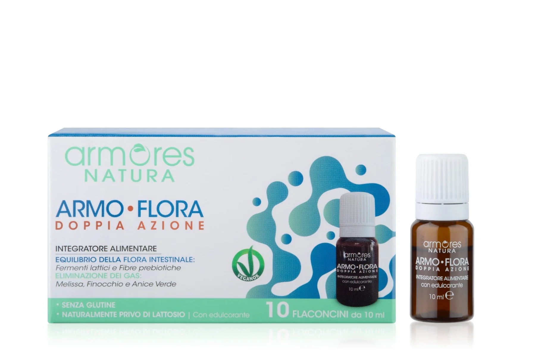 ARMORES NATURA Armores Armo Flora Dubbele Actie 10 flesjes van 10 ml Balans van de darmflora