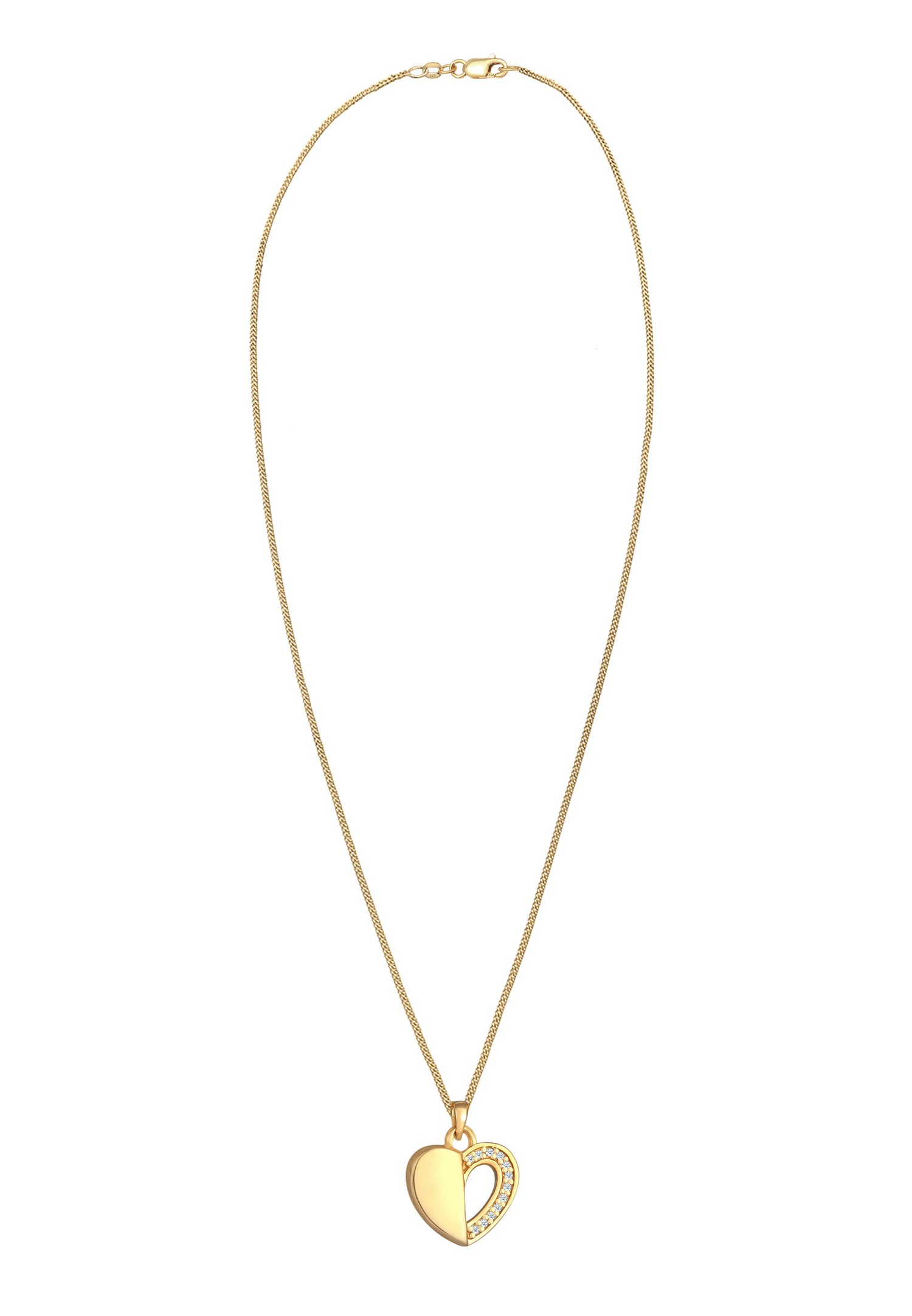Elli DIAMONDS Pendentif Coeur de Dame Amour infini avec diamant (0,06 ct.) en argent sterling 925