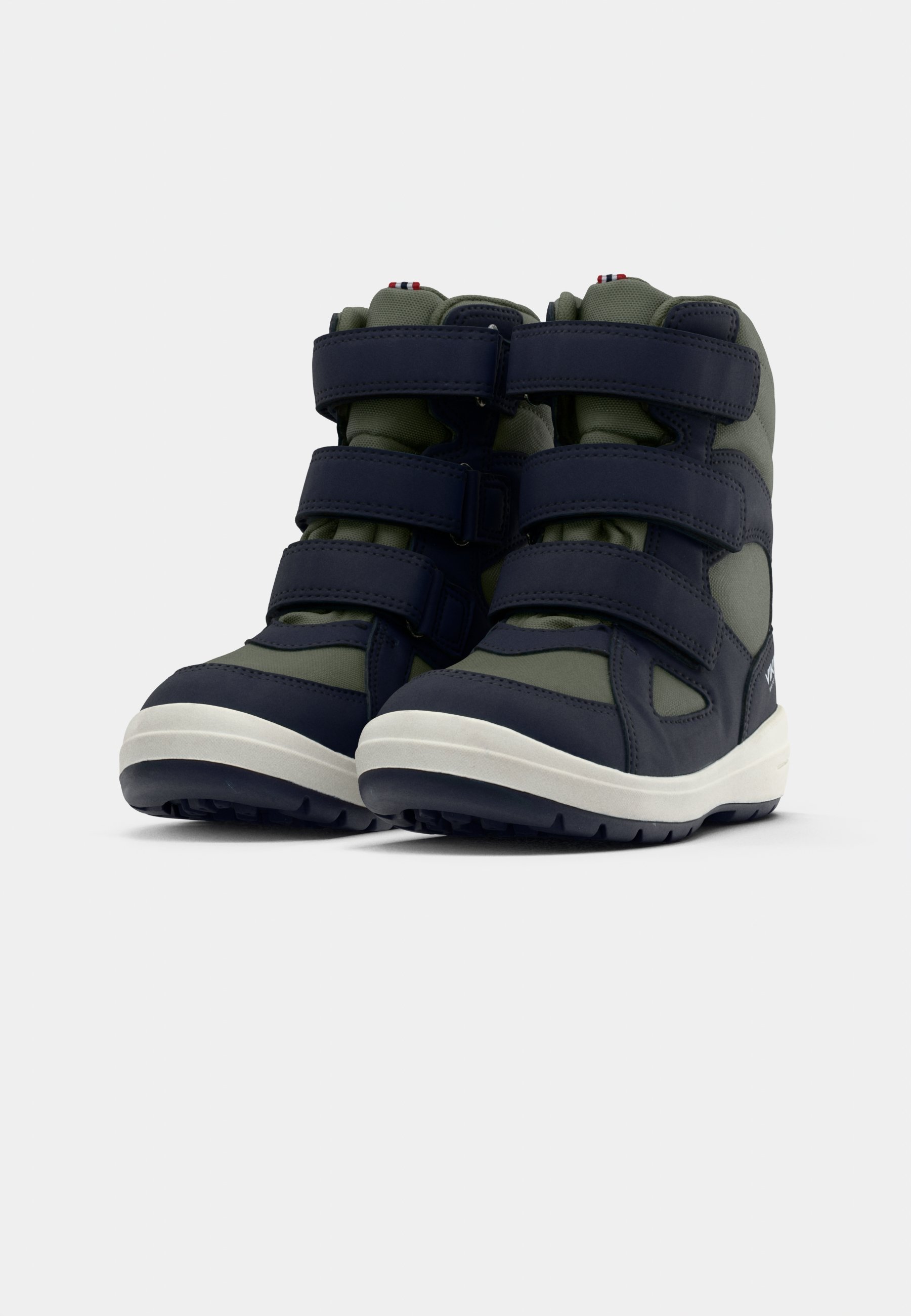 Viking FUN WARM WP UNISEX - Talvesaapad - tumesinised/oliivirohelised