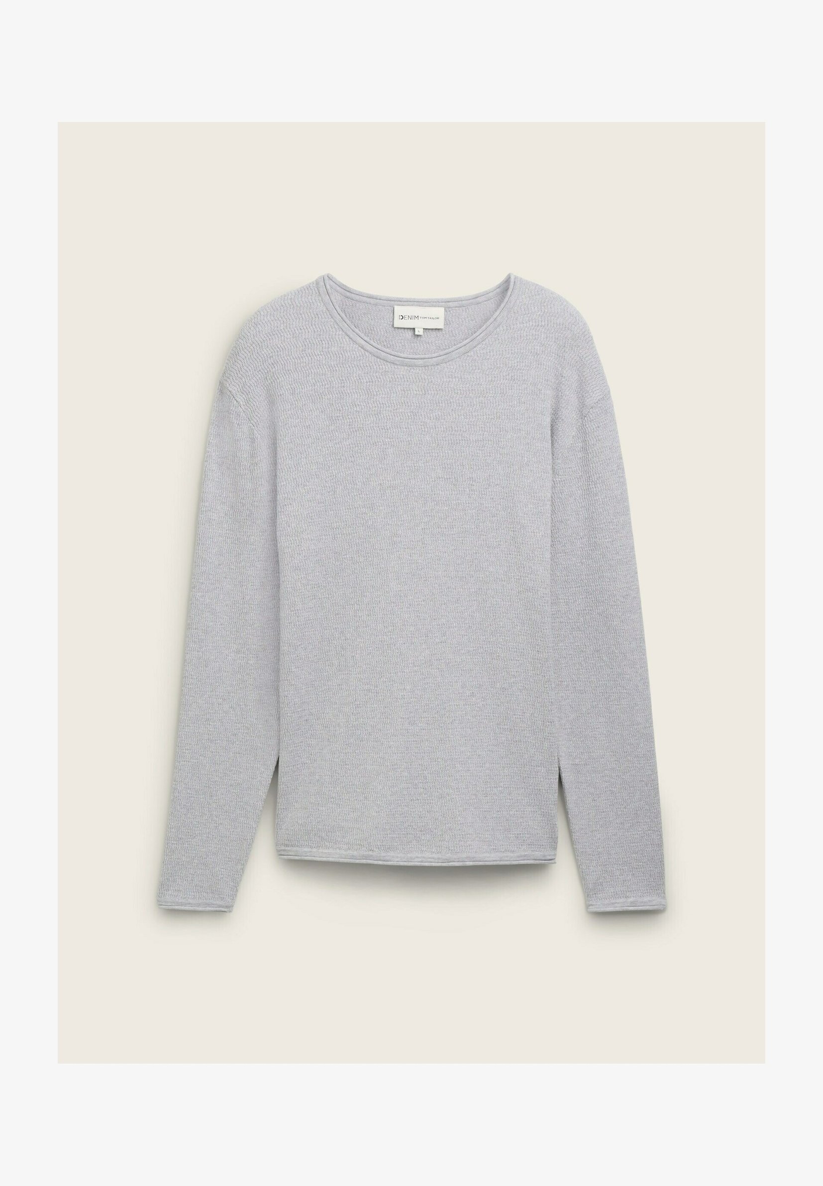 TOM TAILOR DENIM STRUKTURIERTER  - Jumper - light stone grey melange