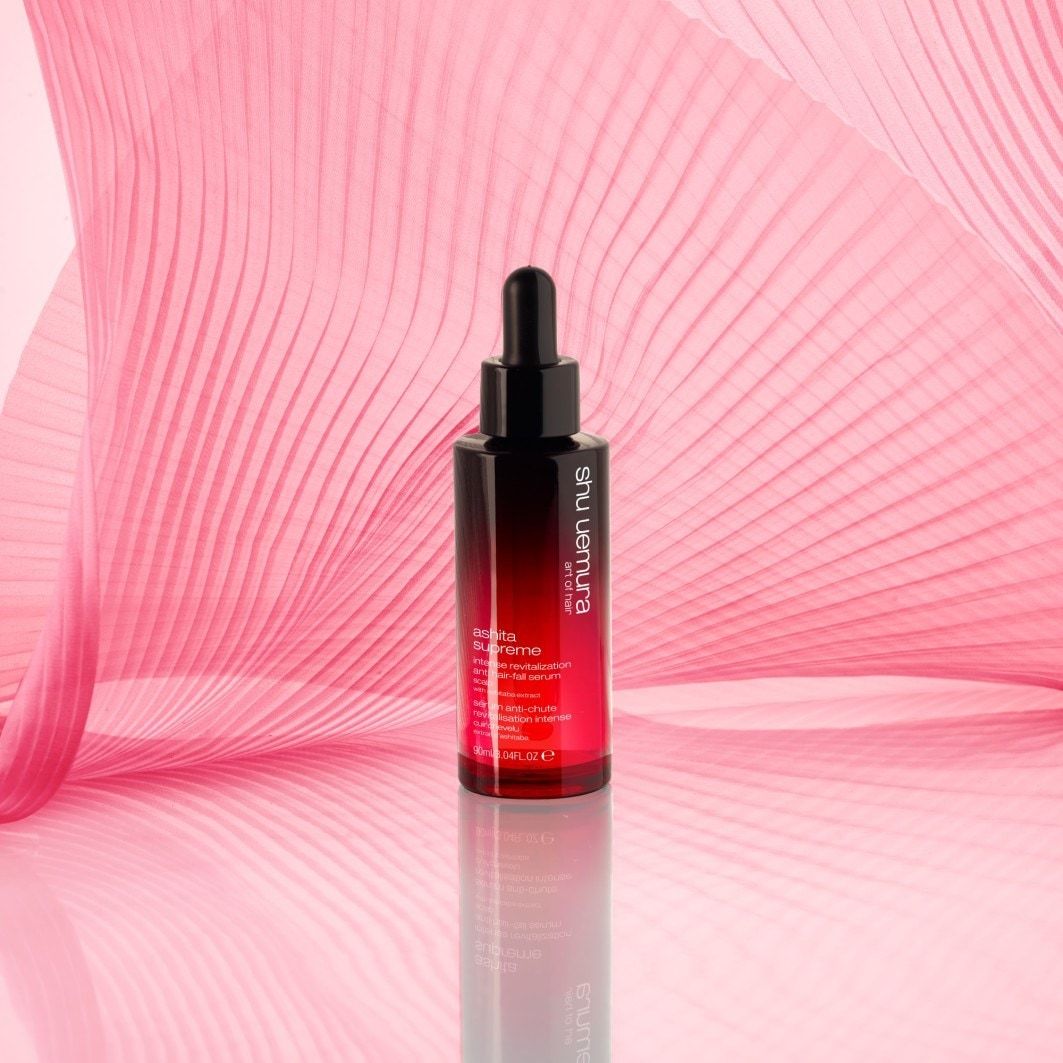 Shu Uemura Ashita Supreme intensyvus atgaivinamasis plaukų serumas nuo plaukų slinkimo - 90 ml