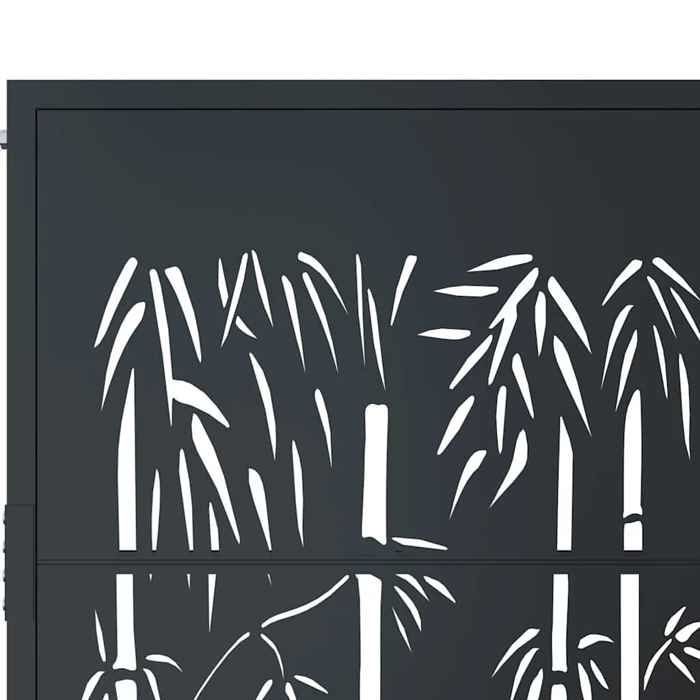 vidaXL Portail de Jardin, Portillon de Patio, Barrière de Sécurité, Porte d'Extérieure Terrasse, Anthracite 105x180 cm Acier 153182