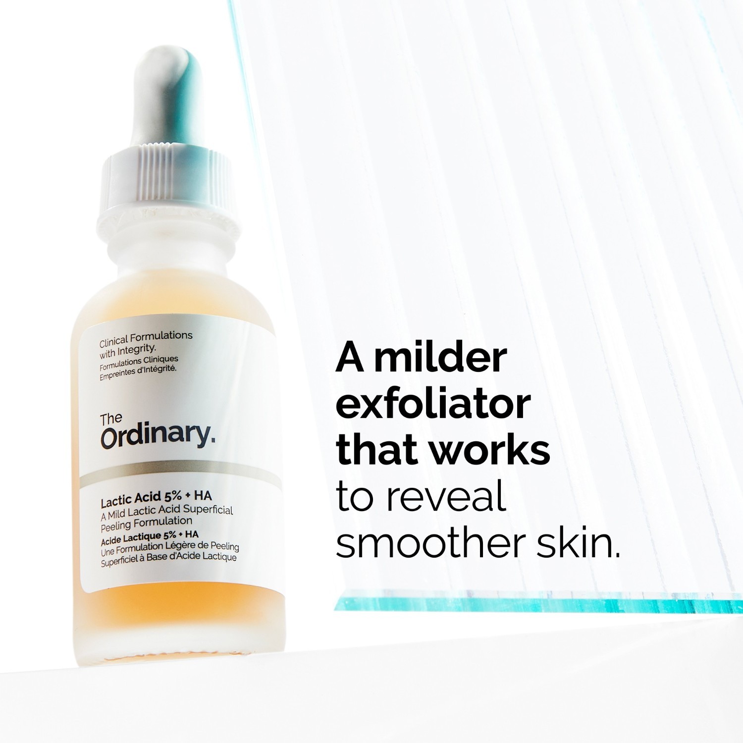 Įprastas veido šveitiklis tolygiam odos tonui, 5 % pieno rūgšties + 2 % hialurono rūgšties – 30 ml