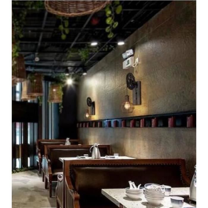 Aplique de pared para interiores - Metal - Negro mate