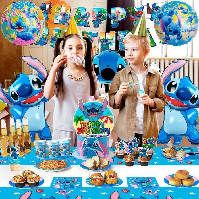 Stitch Birthday Decorations, Birthday Party Supplies, Lilo & Stitch Birthday Tableware Set, Balloon Decorations