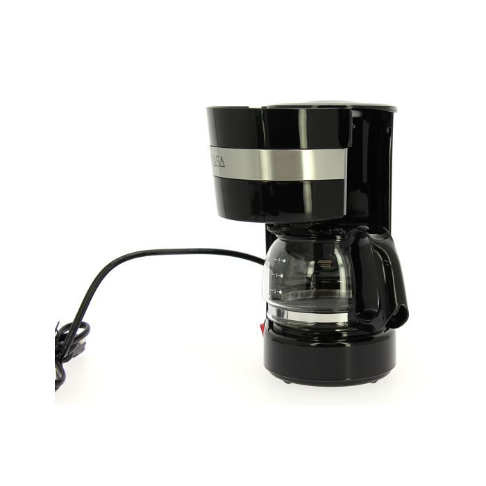 Caffettiera - INCASA - Modello da campeggio - da 4 a 6 tazze - Spina accendisigari 12V - Filtro lavabile