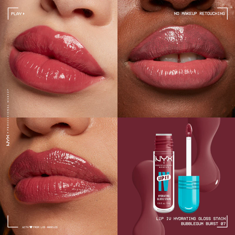 NYX Professional Makeup Lip IV gloss labial hidratante de longa duração