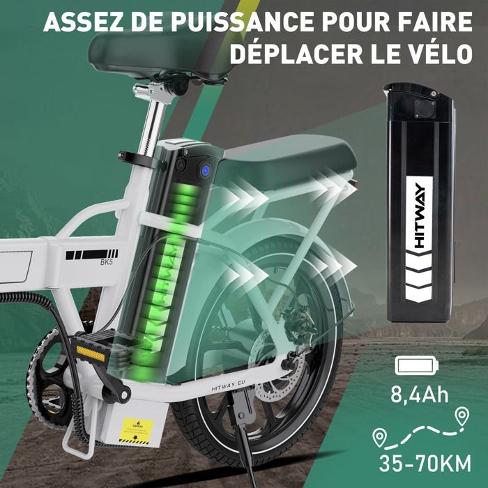 HITWAY Vélo électrique pliable 16