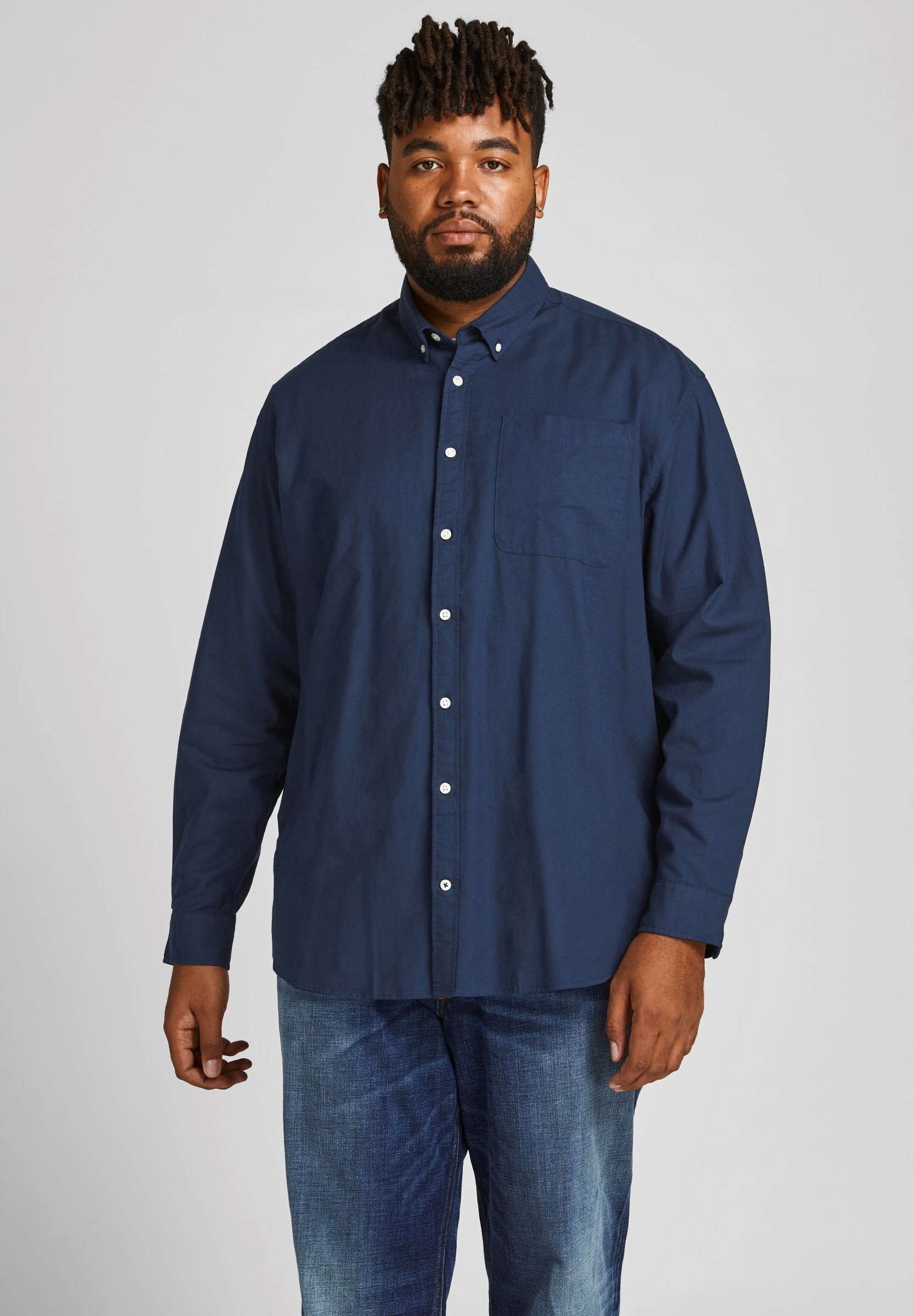 Jack & Jones JJEOXFORD SHIRT - Hemd - marineblauer Blazer