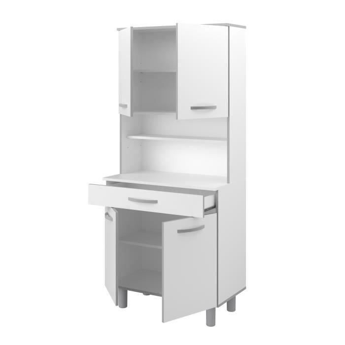 Küchen-Sideboard, mattweiß - B 80 cm - OSLO