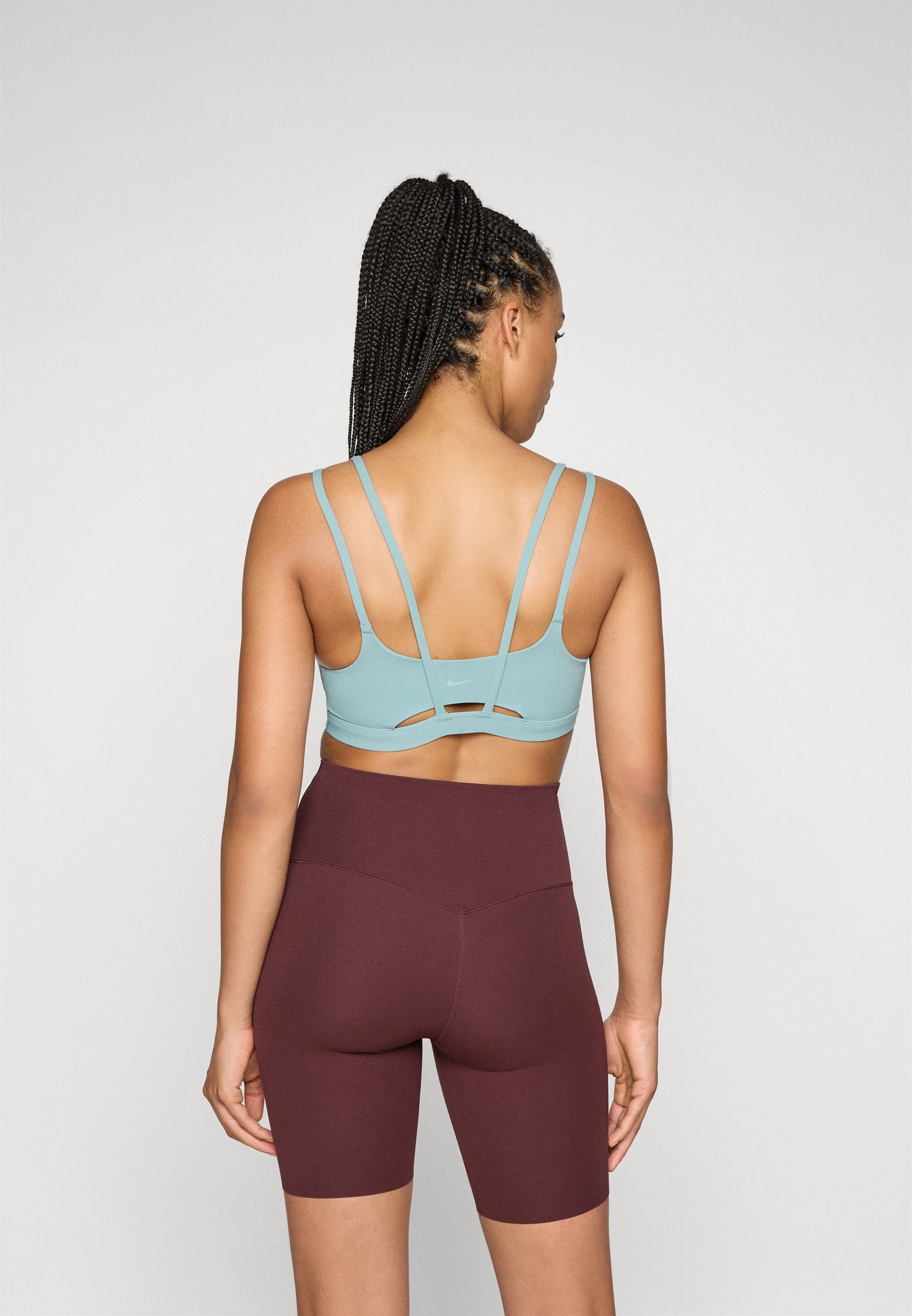Soutien-gorge de sport Nike Performance ALATE TRACE - Maintien léger - Canon/Blanc