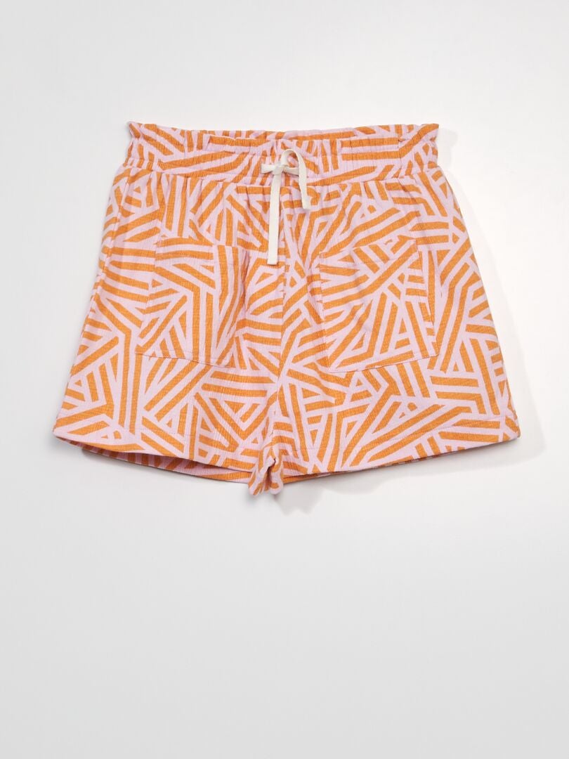 Shorts met reliëf - WIT