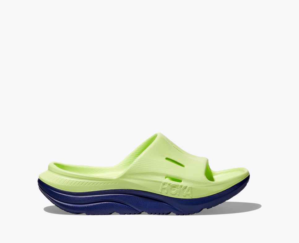 HOKA Ora Recovery Folie 3 Salat / Bellwether Blau