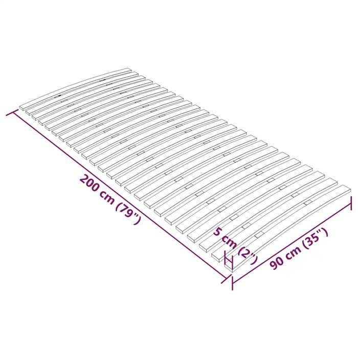 vidaXL Vervangende lattenbodem met 24 latten, bedframe, bedondersteuning voor overdag, slaapkamer 340077
