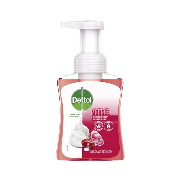 „Dettol Touch of Foam“ rankų skalbiklis „Rose & Cherry in Bloom“, 250 ml