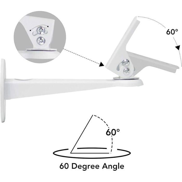 1 soporte de pared mini para proyector, tornillo M4 de 6,3 a 7,87 pulgadas, rotación de 360°, inclinación de 60°, para cámara/proyector/webcam - Alfombrilla