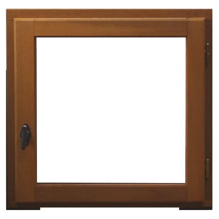 Ventana de madera, 1 hoja, 75 x 80 cm, apertura a la derecha.